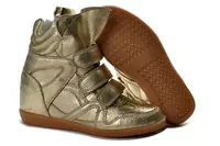 mujer isabel marant cuir zapatos etoile or